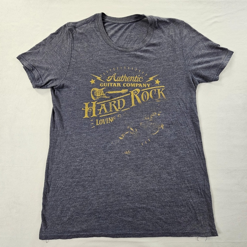 Hard Rock Guitar Company Blue Short Sleeve T-Shirt Adult S